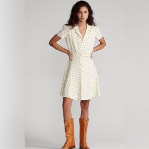 NWT Polo Ralph Lauren floral belted linen dress 14